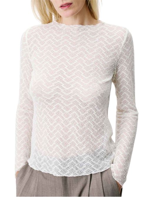 Top a maniche lunghe in pizzo Grace & Mila | FW2617049ECRU